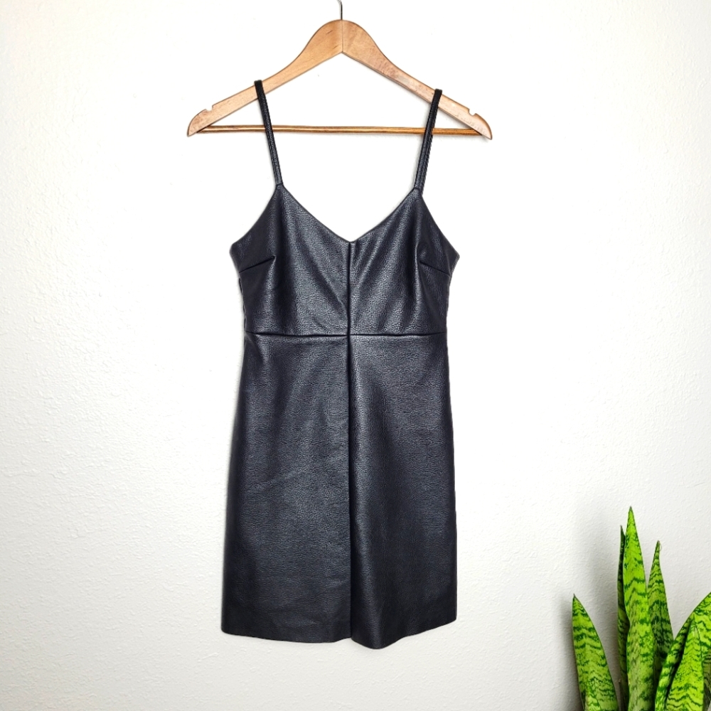 Honey Punch Vegan Leather Mini Dress XS